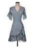 Max Studio Checkered-gingham Blue Casual Dress Size S - photo 1