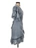 Max Studio Checkered-gingham Blue Casual Dress Size S - photo 4