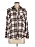 Maurices 100% Rayon Plaid Brown Long Sleeve Button-Down Shirt Size M - photo 1