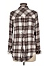 Maurices 100% Rayon Plaid Brown Long Sleeve Button-Down Shirt Size M - photo 2