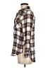 Maurices 100% Rayon Plaid Brown Long Sleeve Button-Down Shirt Size M - photo 5