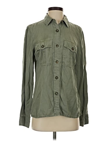 Topshop Long Sleeve Button-Down Shirt (view 1)