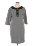 Perceptions 100% Polyester Houndstooth Gray Casual Dress Size 16 - photo 1