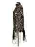 Milano Animal Print Brown Long Sleeve Blouse Size XL (estimated) - photo 5