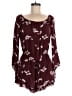 Mimi Chica 100% Rayon Hearts Burgundy Romper Size M - photo 1