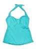 Sunsets Solid Teal Swimsuit Top Size 18 - photo 1