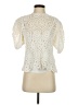 Aqua 100% Polyester Ivory Short Sleeve Blouse Size S - photo 1