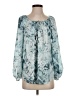 Jennifer Lopez 100% Polyester Teal 3/4 Sleeve Blouse Size XS - photo 1