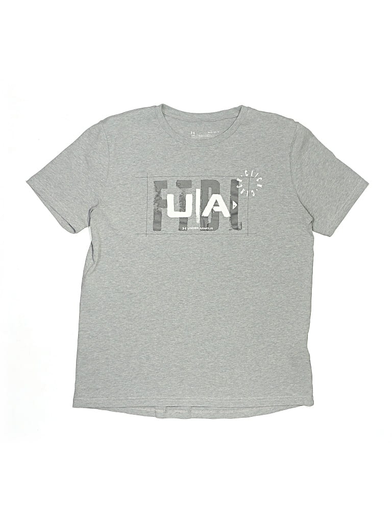 Pre-owned Under Armour Kids' Short Sleeve T-shirt In Silver