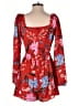 Ali & Jay 100% Polyester Floral Red Orange Casual Dress Size M - photo 2