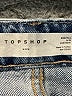 Topshop 100% Cotton Solid Blue Jeans Size 14 - photo 4