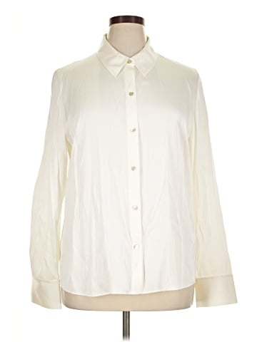 Vince. Long Sleeve Silk Top (view 1)