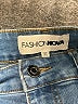 Fashion Nova Color Block Blue Jeans Size 7 - photo 7