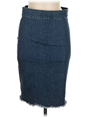 Avenue Montaigne Denim Skirt (view 1)