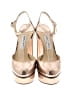 Jimmy Choo 100% Leather Metallic Gold Pink Heels Size EU 40 1/2 - photo 2