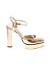 Jimmy Choo 100% Leather Metallic Gold Pink Heels Size EU 40 1/2 - photo 1