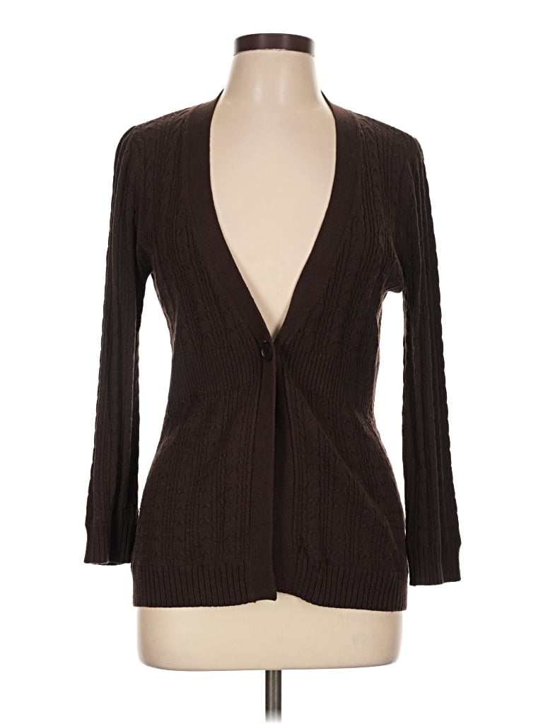 Pre-owned Bcbgmaxazria Cardigan Sweater In Brown