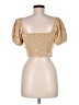 BP. Gold Short Sleeve Blouse Size M - photo 2