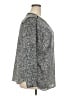 Talbots 100% Polyester Print Gray Long Sleeve Blouse Size 2X - photo 4