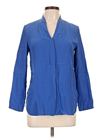 Lafayette 148 New York Long Sleeve Silk Top (view 1)