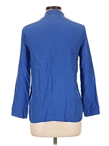 Lafayette 148 New York Long Sleeve Silk Top (view 2)