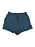 Shein 100% Cotton Solid Blue Shorts Size 6 - photo 1
