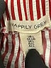 Happily Grey 100% Polyester Stripes Red Shorts Size L - photo 3