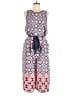 Vince Camuto 100% Polyester Print Orange Jumpsuit Size 8 - photo 1