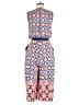 Vince Camuto 100% Polyester Print Orange Jumpsuit Size 8 - photo 2