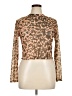 ASOS Design 100% Polyester Animal Print Brown Long Sleeve Turtleneck Size 14 - photo 1
