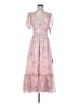 Lulus 100% Polyester Floral Pink Cocktail Dress Size S - photo 1