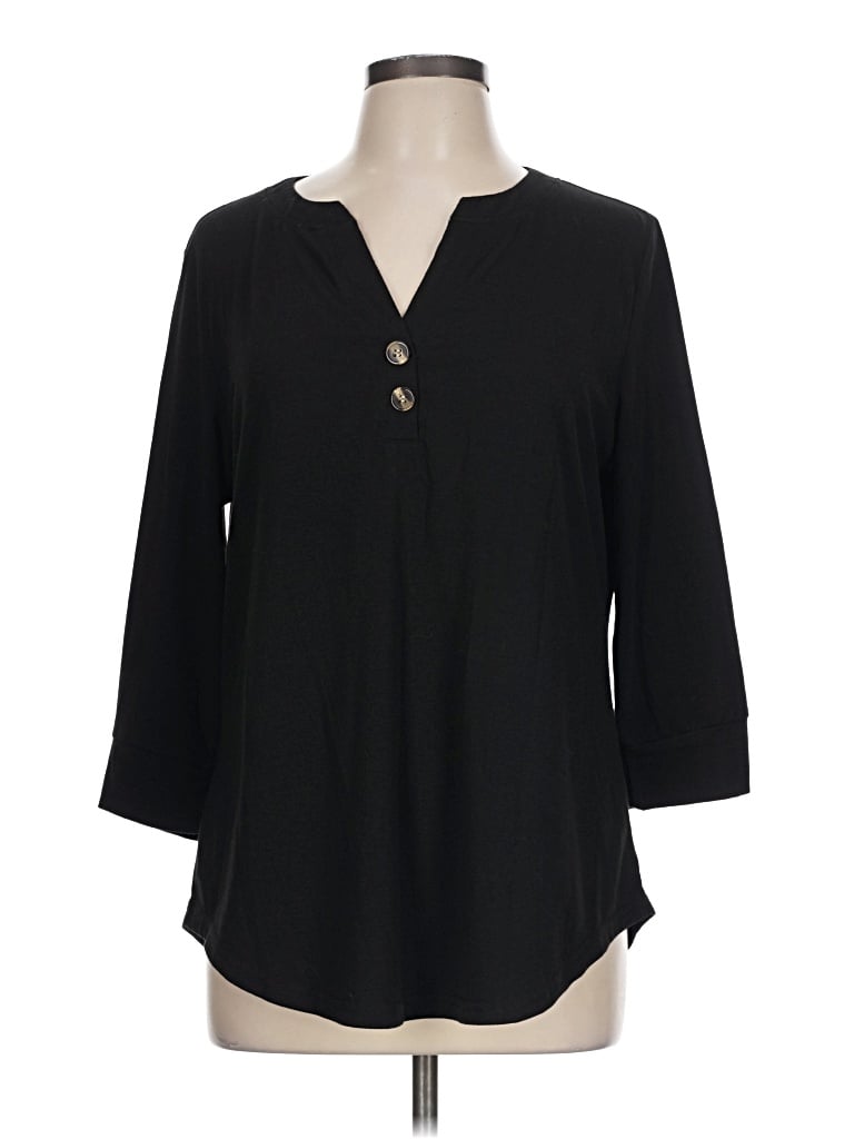 Pre-owned Ofeefan 3/4 Sleeve T-shirt In Black