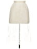 DAZY 100% Polyamide Ivory Formal Skirt Size M - photo 1