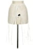 DAZY 100% Polyamide Ivory Formal Skirt Size M - photo 2