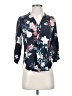 Amour Vert Floral Blue 3/4 Sleeve Blouse Size XXS - photo 1