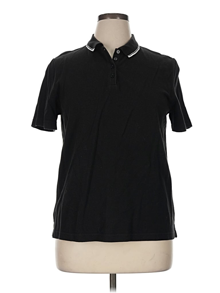Pre-owned Kim Rogers Short Sleeve Polo Shirt In Black