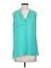 Vince Camuto 100% Polyester Teal Sleeveless Blouse Size S - photo 1