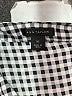 Ann Taylor 100% Polyester Checkered-gingham Gray Short Sleeve Blouse Size XS - photo 7