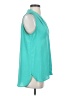 Vince Camuto 100% Polyester Teal Sleeveless Blouse Size S - photo 4