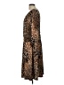 NY Collection Animal Print Brown Casual Dress Size L (estimated) - photo 5