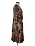 NY Collection Animal Print Brown Casual Dress Size L (estimated) - photo 4
