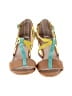 DKNY Color Block Yellow Brown Sandals Size 6 - photo 2