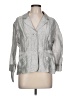 Chico's Silver 3/4 Sleeve Button-Down Shirt Size Lg (2) - photo 1