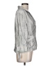 Chico's Silver 3/4 Sleeve Button-Down Shirt Size Lg (2) - photo 4