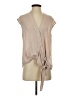 Trouve 100% Polyester Tan Sleeveless Blouse Size XS - photo 1