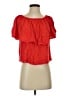 Holding Horses 100% Rayon Red Short Sleeve Blouse Size XS - photo 1