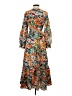 Shein Print Orange Casual Dress Size 2 - photo 2