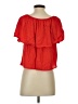 Holding Horses 100% Rayon Red Short Sleeve Blouse Size XS - photo 2