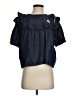Assorted Brands Blue Short Sleeve Blouse Size S - photo 1
