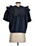 Assorted Brands Blue Short Sleeve Blouse Size S - photo 2